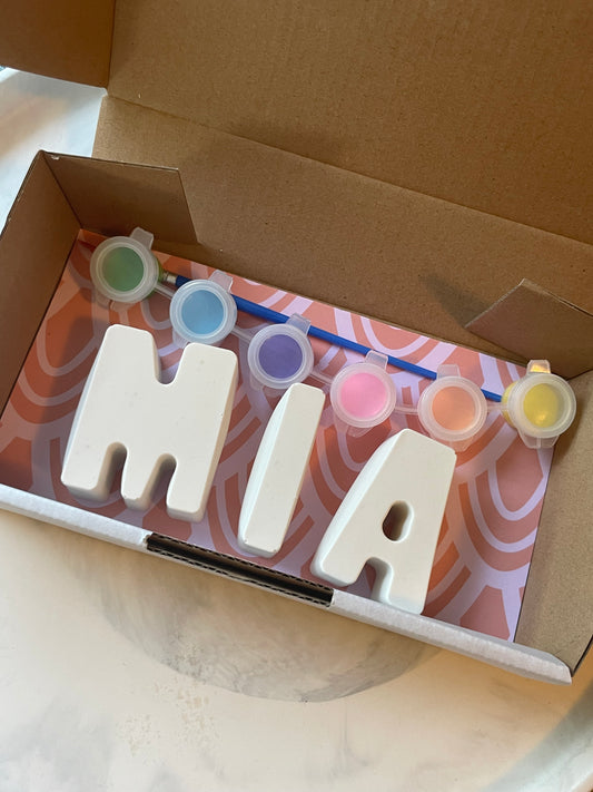 Haven Name Kits - Personalised Jesmonite Paint-Your-Own Letters